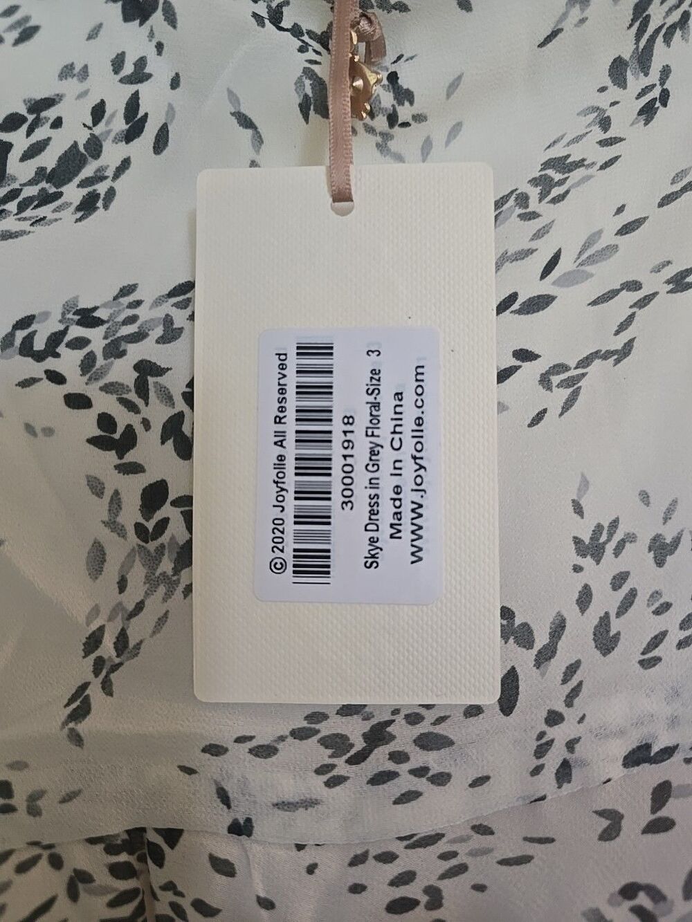 Joyfolie Mia Joy Skye Dress In Grey Floral Girls Size 3 - Picture 4 of 7